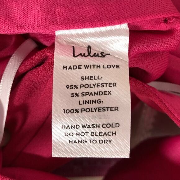 Lulus Love Me Tomorrow Jumpsuit Off The Shoulder Wide Leg Hot Pink NWT Size XS - Picture 10 of 12